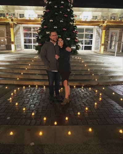 Brandon and Maddi shortly after becoming engaged